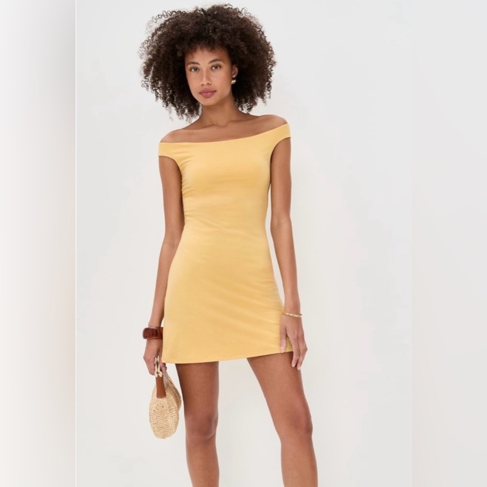 Reformation Lia Knit Dress - Sunshine Yellow - Size Large - NWT